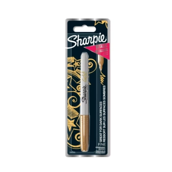 Rotulador Permanente Metálico Punta Fina Oro Sharpie