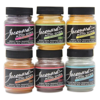 Zestaw 6 neonowych barwników kwasowych Jacquard 14g