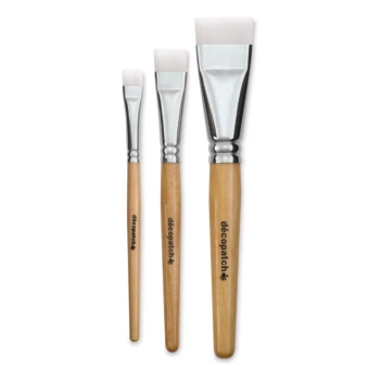 Décopatch Set van 3 Platte Nylon Haarborstels
