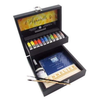 Scatola in Legno Aquarelle 11 Tubi Sennelier 10ml