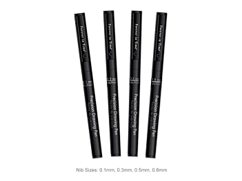 Set 4 Rotuladores Precisión Negro MultiCraft