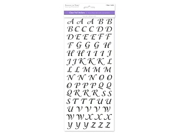 Stickers Abecedario Transparente Black Script MultiCraft