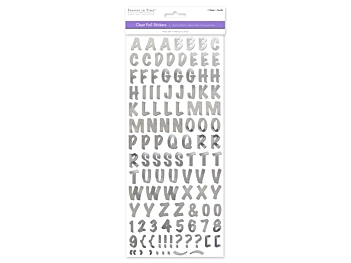 Stickers Abecedario Silver Caps Font MultiCraft