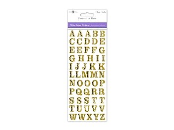 Stickers Abecedario Gemmed Glitter Gold MultiCraft