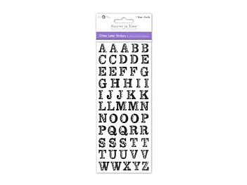 Stickers Abecedario Gemmed Glitter Black MultiCraft