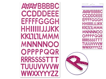  Foam Stickers Alfabeto Rosa MultiCraft