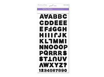 Stickers con Fieltro Alfabeto Negro MultiCraft