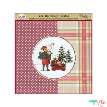 Papel de Decoupage 0813225 Niño de Navidad 32x31 cm. Dayka