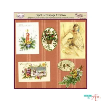Papel de Decoupage 0813283 Bonne Année 32x31 cm. Dayka