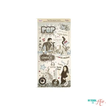 Papel de Decoupage 0813928 Pop & Dance 62x32 cm. Dayka