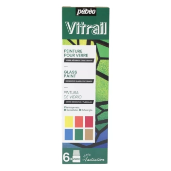 Vitrail Zestaw Startowy 6 Farb do Szkła i Ceramiki Pebeo 20ml
