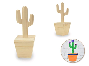 Figura de Madera Cactus MultiCraft