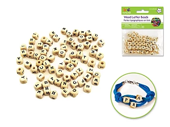 Cuentas de Madera Abecedario MultiCraft 8mm