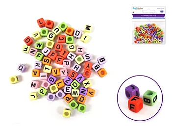 Cuentas de Colores Abecedario MultiCraft 6mm