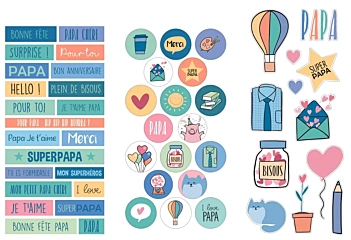 Stickers Love Dad Mom Artemio