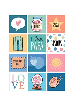 Stickers Papa Maman Artemio