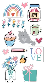 Puffy stickers Papa Maman Artemio