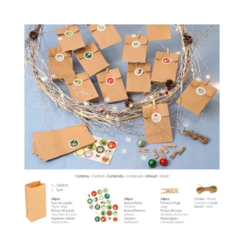 Artemio Advent calendar kraft envelopes 