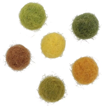 Set 60 pompones de lana afieltrada Marrones Artemio 1cm