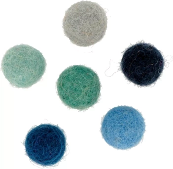 Set 30 pompones de lana afieltrada Marrones Artemio 1,5cm