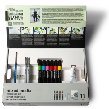 Set 11 piezas ilustración mIxed media Winsor & Newton