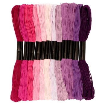 Artemio Set 12 cotton yarns pink colors