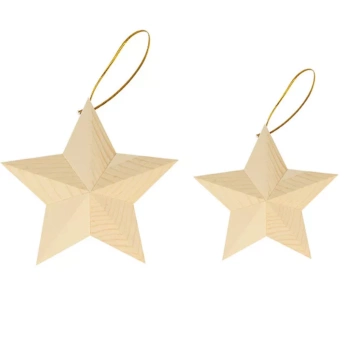 2 Estrellas de Madera Artemio