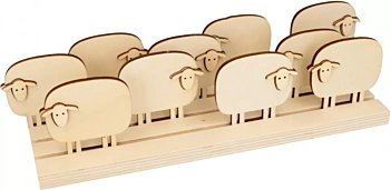 Soporte de madera para huevos Gallinas Artemio