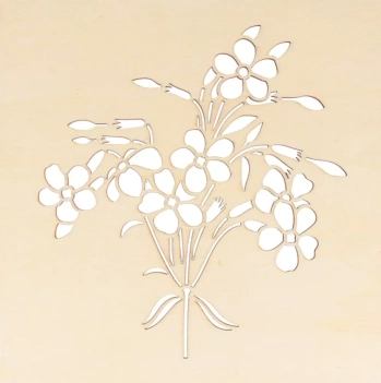 Silueta de madera Marco Flor Botánica Artemio