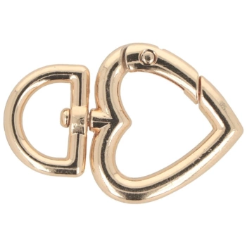 Artemio Set 2 golden carabiners Heart 