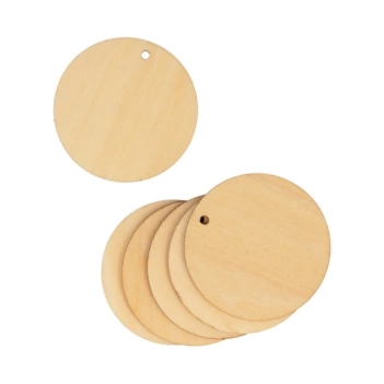Artemio Set 6 Circular Wooden Stickers