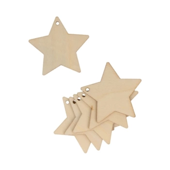Artemio Set 6 wooden labels Star