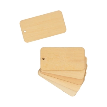 Artemio Set 6 Rectangular wooden labels 