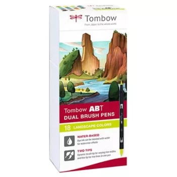 Set di 18 pennarelli a doppia spazzola ABT Tombow Landscapes