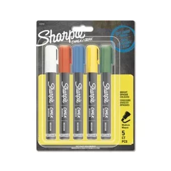 Set of 5 Sharpie Coloured Chalk Markers