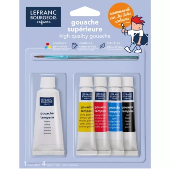 Set 4 gouache superior infantil 10ml Lefranc Bourgeois