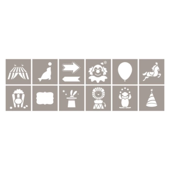 Artemio Set 12 Circo stencil stencils