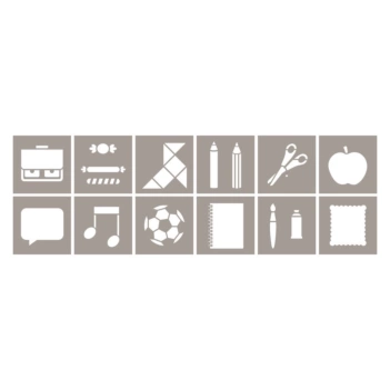 Artemio Set 12 stencil stencils College