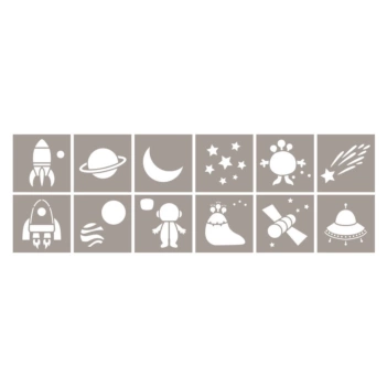 Artemio Set 12 stencil stencils Space