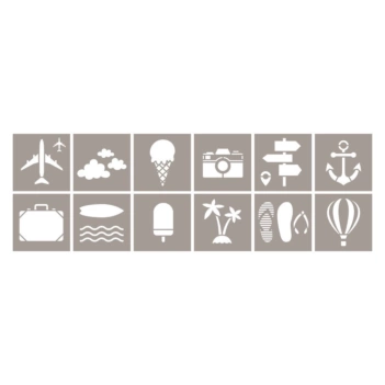 Artemio Set 12 stencil templates Holidays