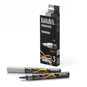 Set 3 rotuladores acrílicos Monocromo Liquitex 2mm