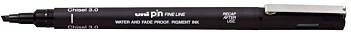 Rotulador Calibrado Biselado Pin Negro Uni-Ball 3mm