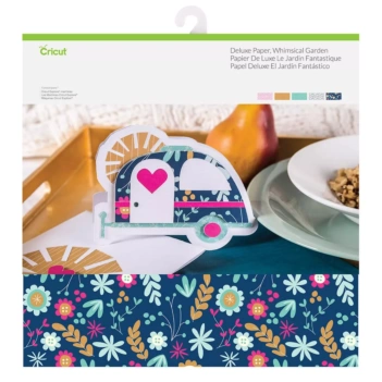 SUPER DEAL **40%** Cricut Maker/Explore Deluxe Paper Pad Whimsical Garden 30x30cm