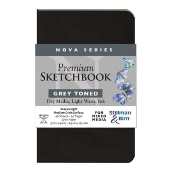 Sketchbook Nova Mixed Media Gris Stillman & Birn 21,6 x14cm