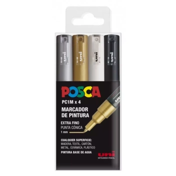 Estuche 4 Rotuladores PC1M Uni Posca