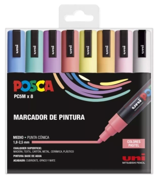 Étui 8 feutres Pastel PC5M Uni Posca