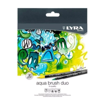 Caja rotuladores doble punta Aqua Brush Duo.24 rotuladores