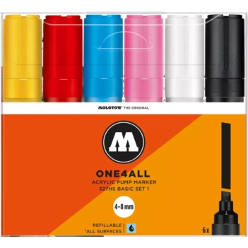 Zestaw 6 farb akrylowych 01 One4All 327HS Molotow 4-8mm