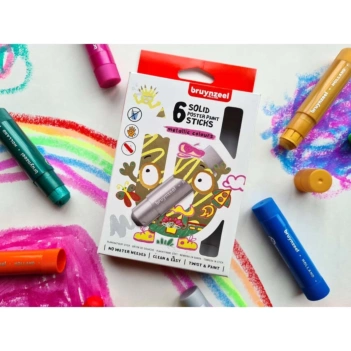 Set 6 témperas en barra Metálicos Bruynzeel
