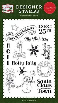 SUPER DEAL **30%** Carta Bella Clear Stamps My Wish List White Christmas 